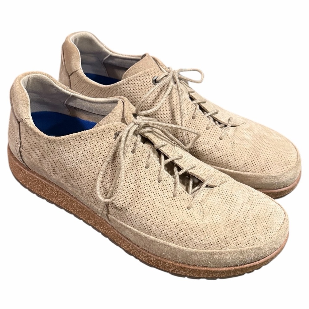 BIRKENSTOCK Honnef Low Light Suede Leather Shoe Sandcastle Mens Size 12 US 45 EU